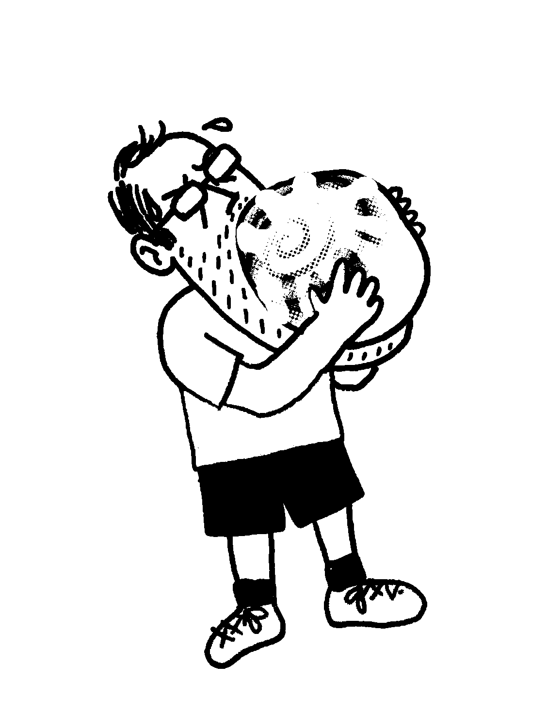 Self portrait with cinnamon roll